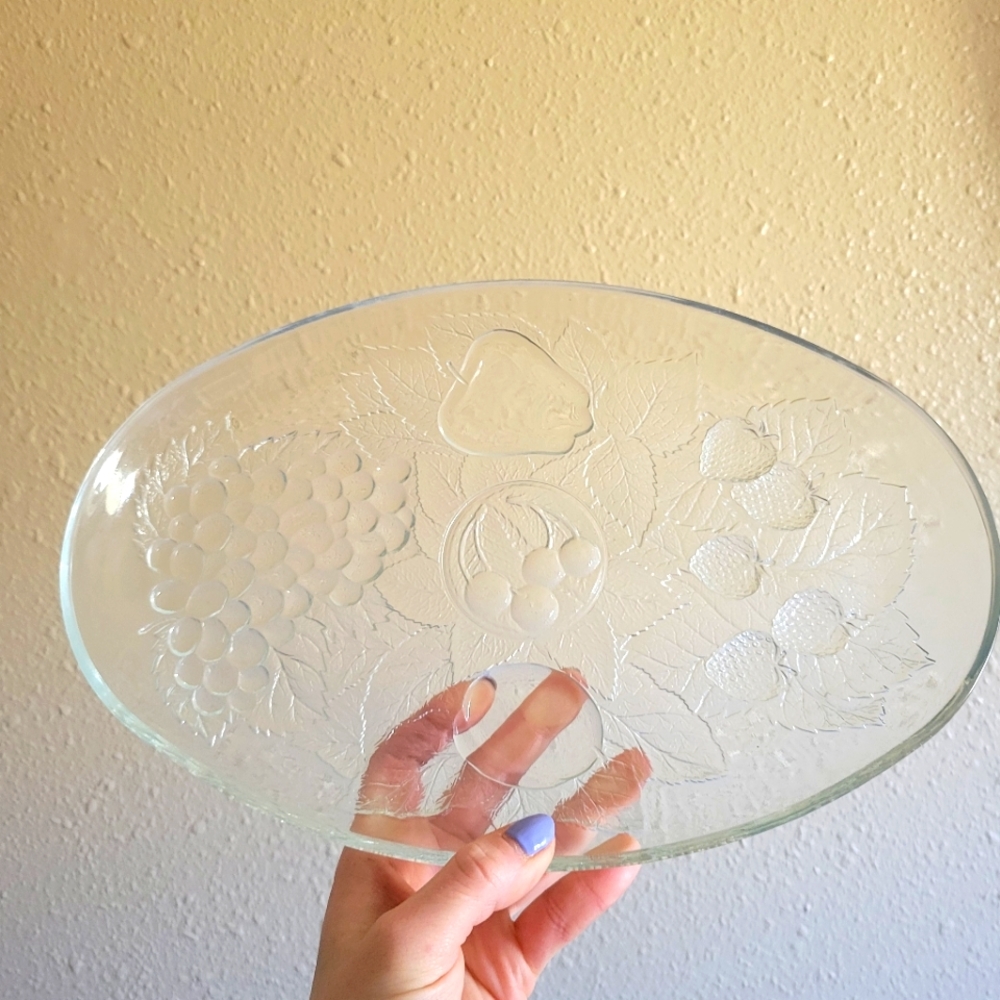 Oval Glass Serving Platter